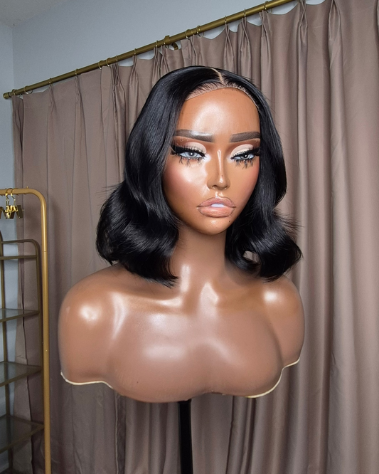 Renewed Wig #6 - Jet Black Curled Bob